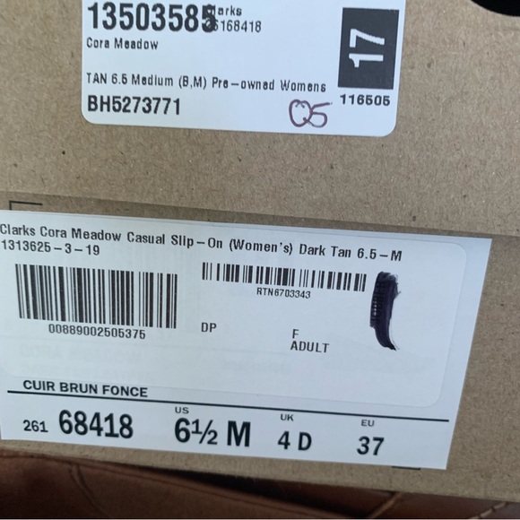 Clarks Womens Cora Meadow Slip On Brown Leather Loafers Flats US 6.5 M - Picture 10 of 10